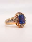 14kt Yellow Gold Blue Stone Ring