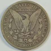 Scarce 1890-CC Morgan Silver Dollar. Nice circ