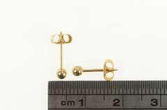 14K Yellow Gold 2.8mm Round Ball Classic Stud Sphere Earrings