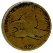 1858 Large Letters Flying Eagle Cent