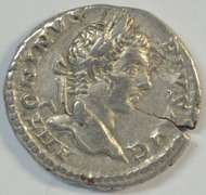 Sharp Caracalla Roman Silver Denarius, 198-217 AD