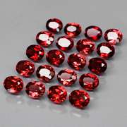Set of 20 top red VS Garnets weighing 9.13 carats