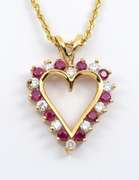 Romantic Ruby & Diamond Heart