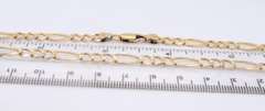 Elegant Yellow Gold Figaro Chain Necklace