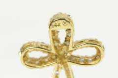 14K Yellow Gold 0.64 Ctw White & Yellow Diamond Cross Pendant