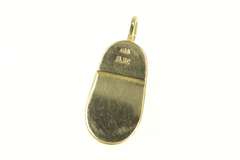 14K Yellow Gold Ruby Inset Moccasin Shoe Baby Bootie Charm/Pendant