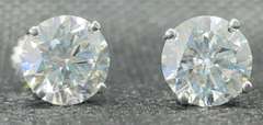 4.09 CARATS T.W. OF ROUND BRILLIANT CUT LAB GROWN DIAMOND STUDS