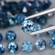Heated only top blue 3.64ct Sapphire set