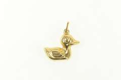 14K Yellow Gold 3D Puffy Rubber Ducky Duck Mallard Charm/Pendant