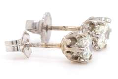0.80ctw Round Diamond Solitaire Stud Earrings in 14K