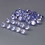 Heavy flashing 3.56ct diamond cut Tanzanite set