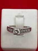 CERTIFIED BRAND NEW 14K WHITE GOLD AND DIAMOND ENGAGEMENT RING