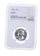 PF66 1952 Washington Quarter - Graded NGC