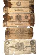 4 Confederate States Notes