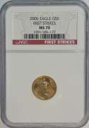 Scarcer FIRST STRIKES flawless 2006 $5 Gold Eagle coin. NGC MS70