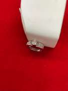 CERTIFIED 18K WHITE GOLD AND DIAMOND ENGAGEMENT RING