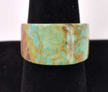 Shaped Turquoise Set In Sterling