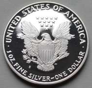 1992 S Proof Eagle With Box and Paper