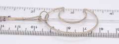 925 Sterling Silver Half Moon Pendant on Beaded Chain Necklace