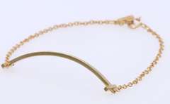 Tiffany & Co 18kt Yellow Gold T Smile Bracelet