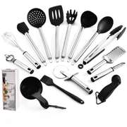 23pcs Steel Handle Silicone Non-Stick Utensils Kitchen