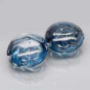 Translucent! 3.50ct London blue Topaz flower carvings