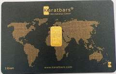 Three one gram gold bars