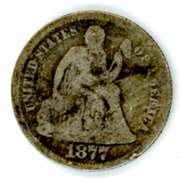 1877 Liberty Seated Dime
