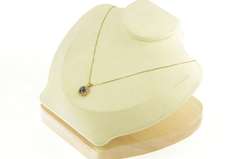 14K Yellow Gold 1.25 Ctw Natural Sapphire Diamond Halo Pendant