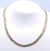 Vintage Italian 925 Sterling Silver Braided Necklace