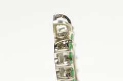 14K White Gold Emerald Classic Heart Love Symbol Pendant