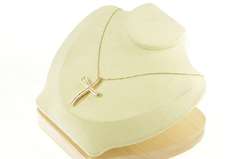 10K Yellow Gold 0.50 Ctw Diamond Inset Curvy Cross Christian Pendant