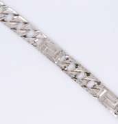 Favorite White Gold Curb Link Fancy Bracelet