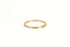 14K Yellow Gold 1.3mm Grooved Vintage NOS 1950's Band Ring