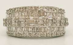 Gorgeous 14kt Solid White Gold & 2.0 Carat Diamond Band Ring