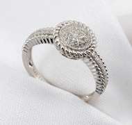 Elegant Pavé Diamond Ring in 14K WG