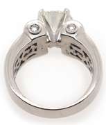 JB Star 3.86ctw Round Baguette and Marquise Diamond Engagement Ring in Platinum