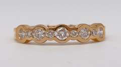 14kt Solid Yellow Gold Diamond Band