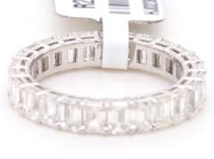 New 4.05ctw Emerald Cut Diamond Eternity Wedding Band Ring in Platinum