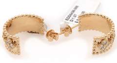 New 1.07ctw Diamond Clover Half Hoop Earrings in 14K