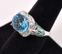 Moonstone Set In Sterling Silver Ring