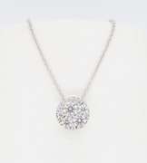 Hearts on Fire Diamond Cluster Necklace in 18k