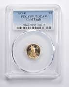 PR70 DCAM 1993-P $5 American Gold Eagle 1/10 Oz. .999 Fine Gold PCGS