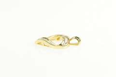 14K Yellow Gold Diamond Inset Classic Cross Christian Pendant