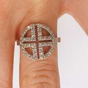 14kt Solid White Gold & Diamond Ring