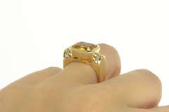 14K Yellow Gold 4.04 Ctw Golden Citrine Diamond Accent Ring