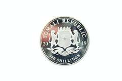 100 Shillings Somali Republic Silver Coin with African Elephant