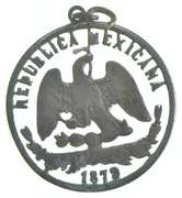 1879 Mexico Peso Cut Out Jewelry Mounted