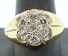 MENS 7 DIAMOND CLUSTER RING