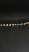 STUNNING SPARKLING 18K ROSE GOLD TRI LINK DIAMOND BRACELET
